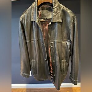 MARC New York 100% leather jacket sz L